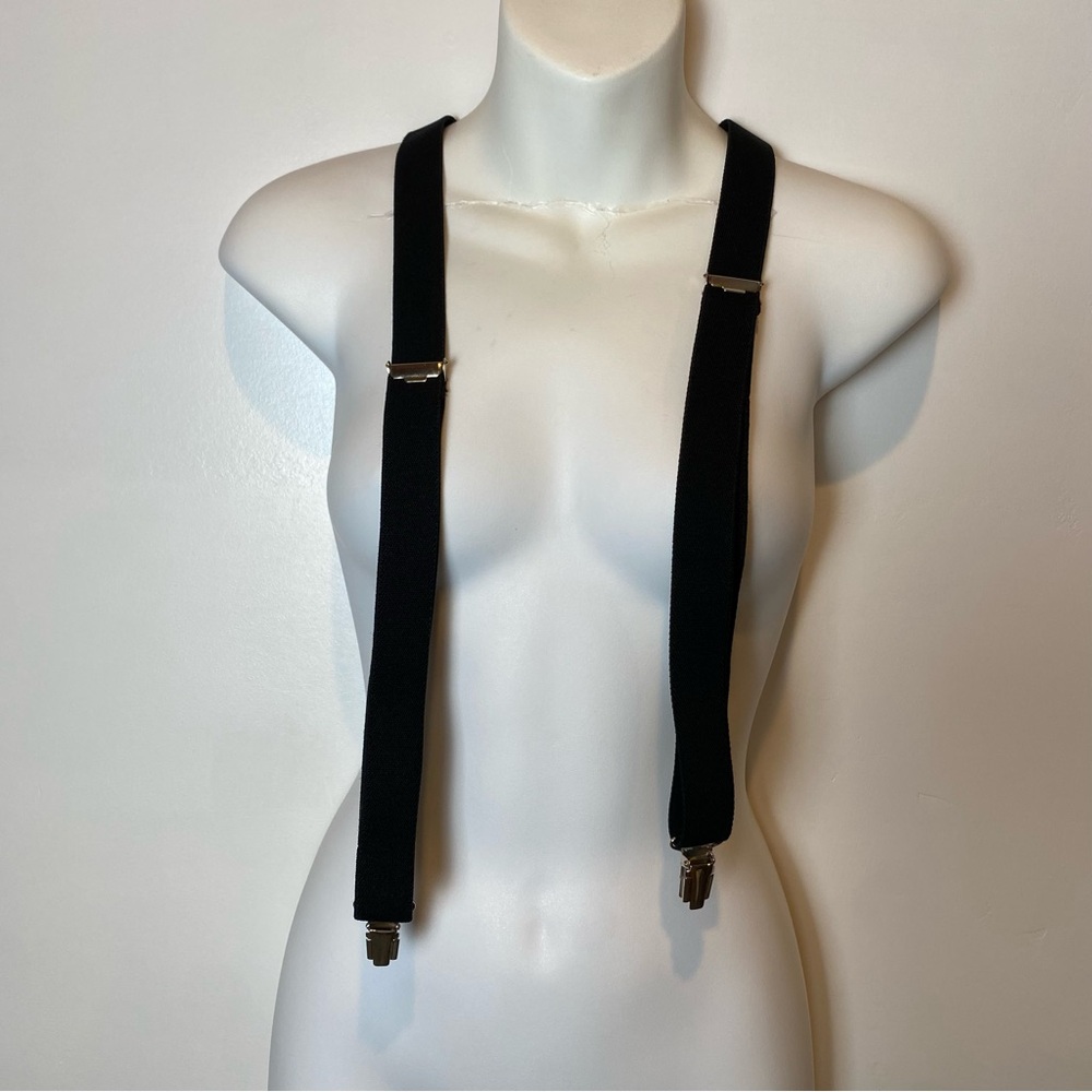 Patagonia VTG Black 1” Wide Suspenders Adjustable Clip On